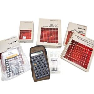Vtg Hewlett Packard HP-41C Calculator Collection Memory Mod Math Games PAC Books